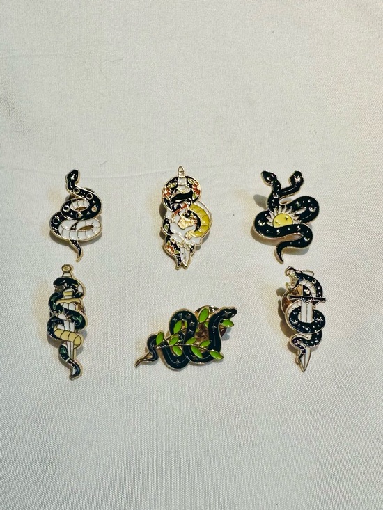 Other - Witchy Snake Enamel Pin Bundle 🐍 Goth Celestial Aesthetic 6pc